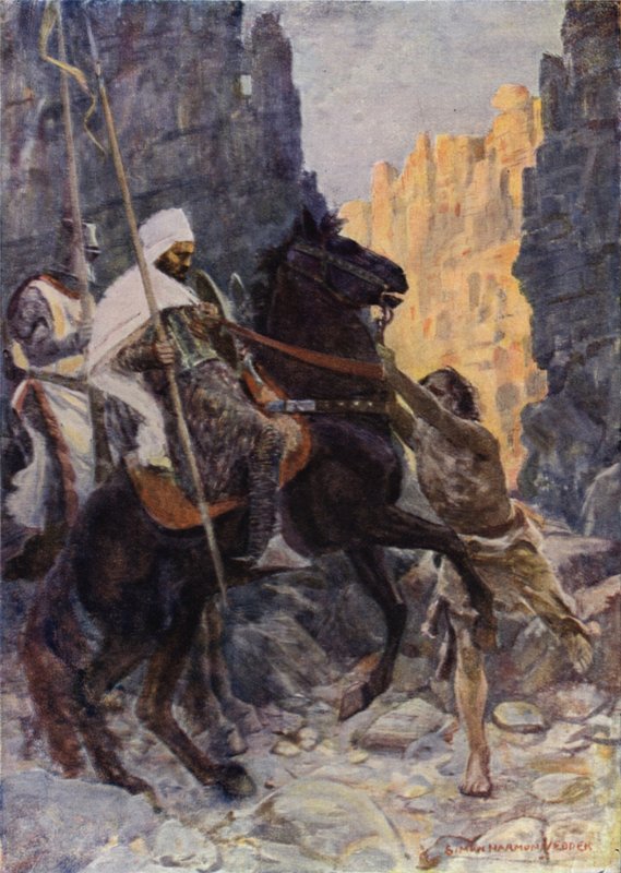 Illustration till Sir Walter Scotts The Talisman (färg litho) av Simon Harmon (after) Vedder
