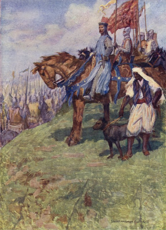 Illustration till Sir Walter Scotts The Talisman (färg litho) av Simon Harmon (after) Vedder