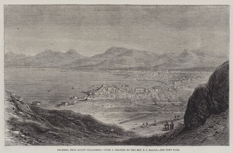 Palermo, från berget Pellegrino av Solomon Caesar Malan