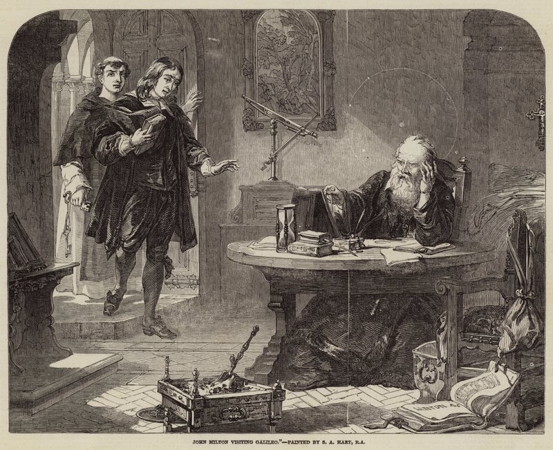 John Milton på besök i Galileo av Solomon Alexander Hart