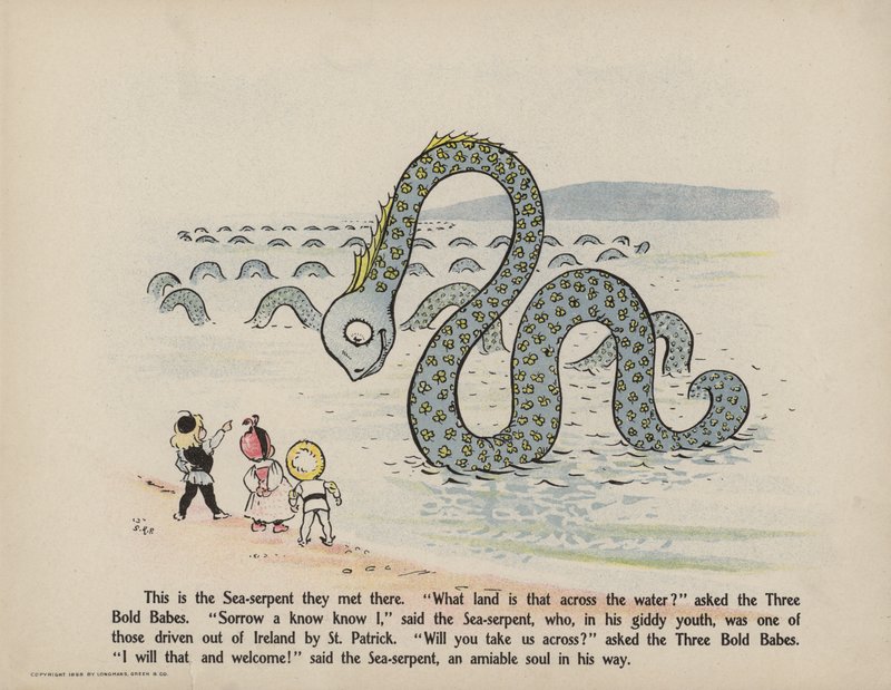Illustration till Further Doings of the Three Bold Babes (färglitografi) av Sophia Rosamond Praeger