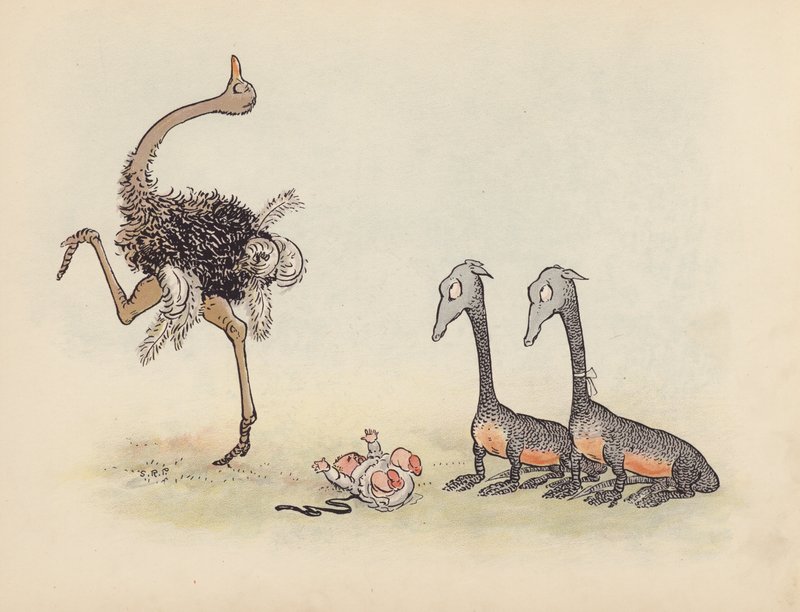 Illustration till Little Twin Dragons av S Rosamond Praeger (färglitografi) av Sophia Rosamond Praeger