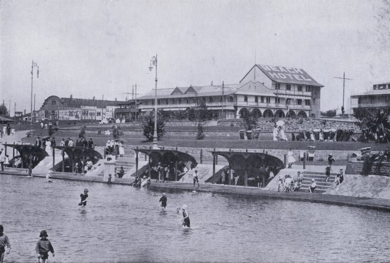 Ocean Beach, visar Beach Hotel, Durban (s/v foto) av South African Photographer