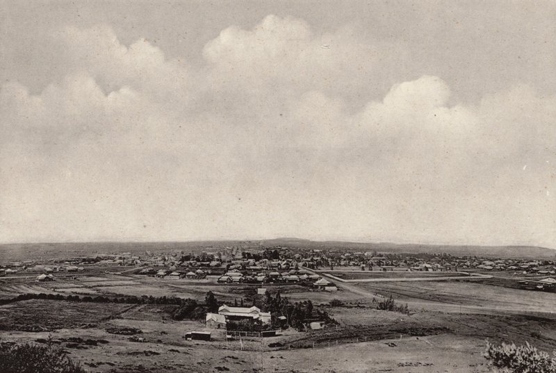 Panorama över Bloemfontein (svartvitt foto) av South African Photographer