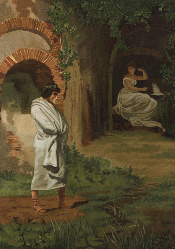 Numa Pompilius konsulterar nymfen Egeria av Spanish School