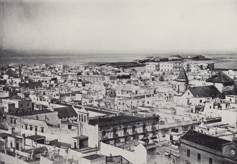 Cadiz: Allmän utsikt från Tower of Tavira (s/v foto) av Spanish Photographer