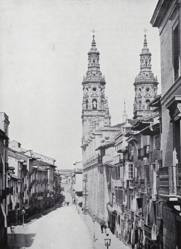 Calle Del Mercado, Logrono (svartvitt foto) av Spanish Photographer