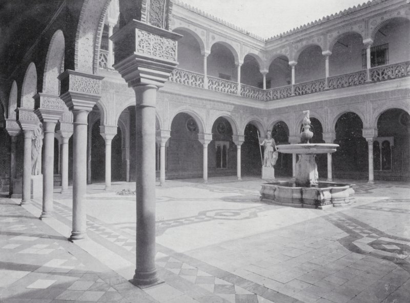 Domstol i Pilatus hus, Sevilla (svartvitt foto) av Spanish Photographer