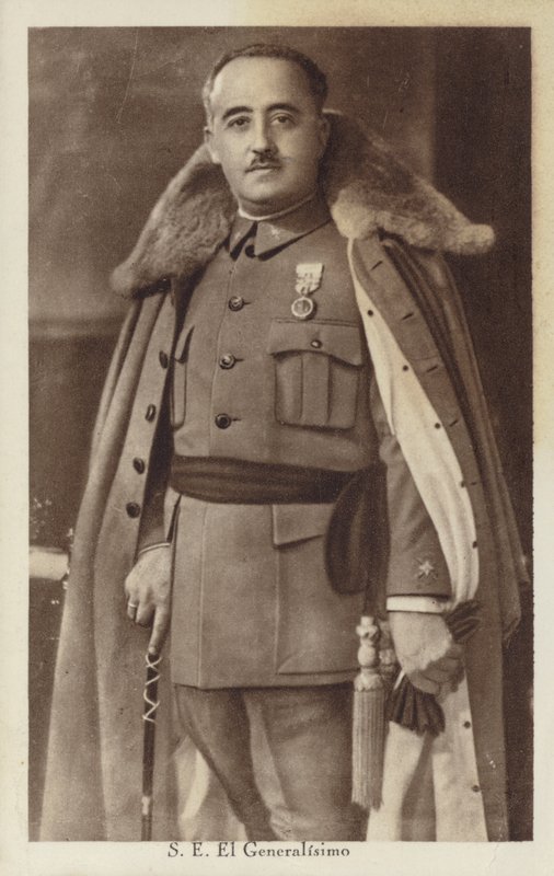 Francisco Franco, spansk general och diktator (svartvitt foto) av Spanish Photographer