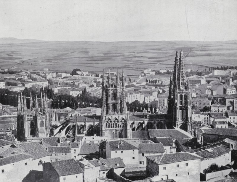 Allmän vy över Burgos (svartvitt foto) av Spanish Photographer