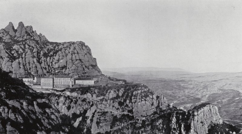 Allmän vy över Montserrat (svartvitt foto) av Spanish Photographer