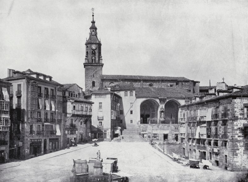 Plaza De La Constitucion, Vitoria (svartvitt foto) av Spanish Photographer