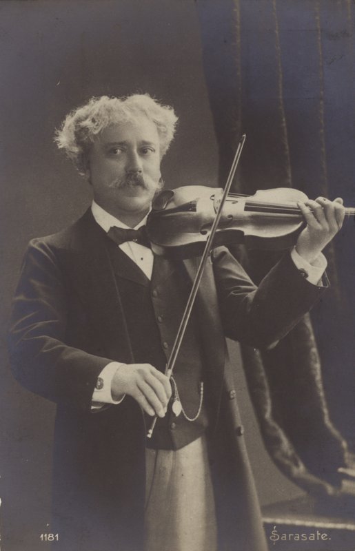 Porträtt av Pablo de Sarasate av Spanish Photographer