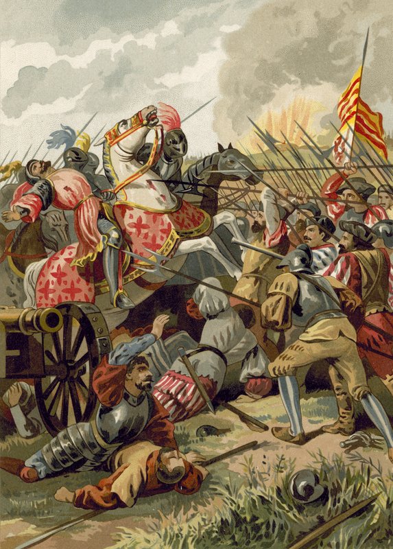 Slaget vid Cerignola, Italien, 1503 av Spanish School