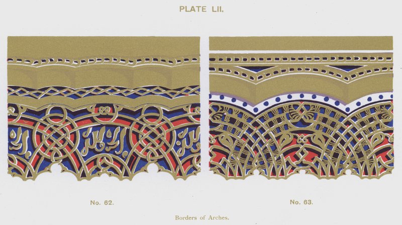 Borders of Arches (färg litho) av Spanish School