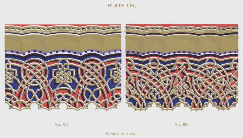 Borders of Arches (färg litho) av Spanish School