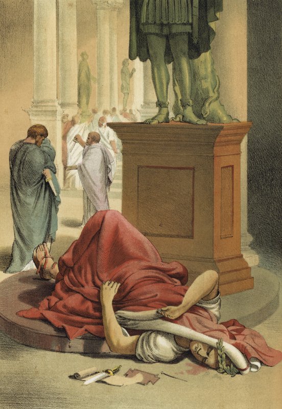 Julius Caesars död, Rom, 44 f.Kr av Spanish School