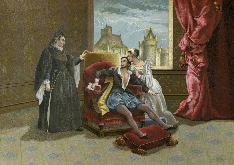 Död av kung Karl IX av Frankrike, 1574 av Spanish School