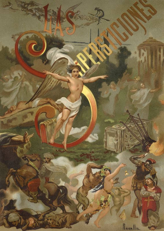 Illustration för The Superstions Of Humanity av Jose Coroleu av Spanish School