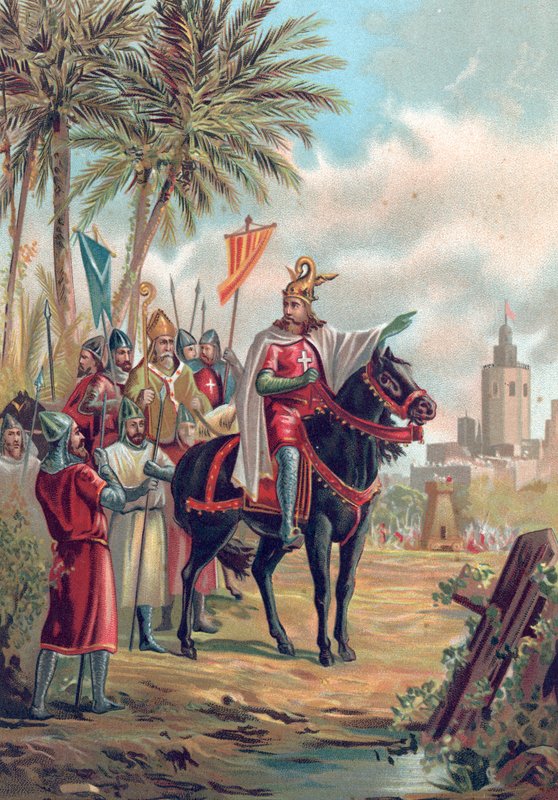 Jaime I av Aragon, Erövraren, utanför Valencia av Spanish School