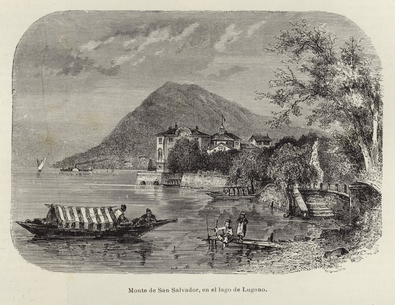 Monte San Salvatore vid Luganosjön av Spanish School