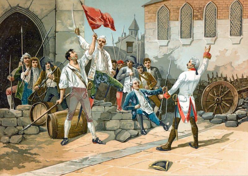 Populärt uppror i revolutionens Paris av Spanish School