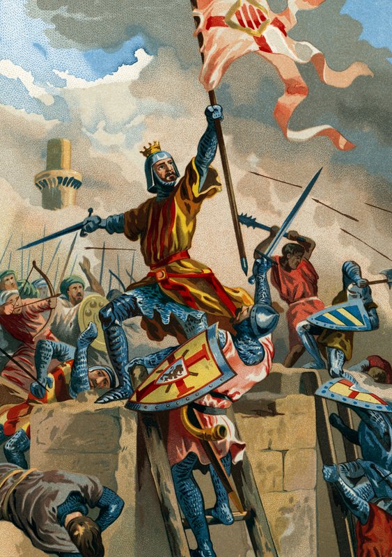 Ramon Berenguer IV, greve av Barcelona, fångade Tortosa från muslimerna 1148 av Spanish School