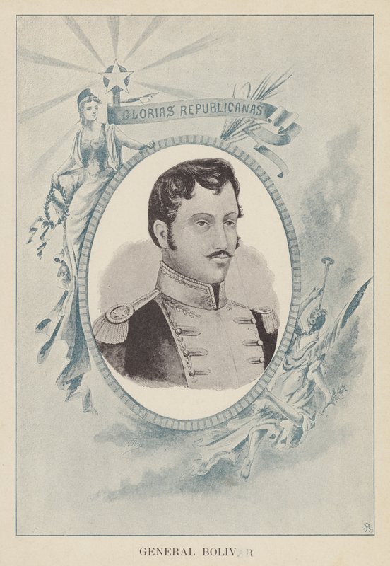 Simon Bolivar, venezuelansk politisk och militär ledare av Spanish School