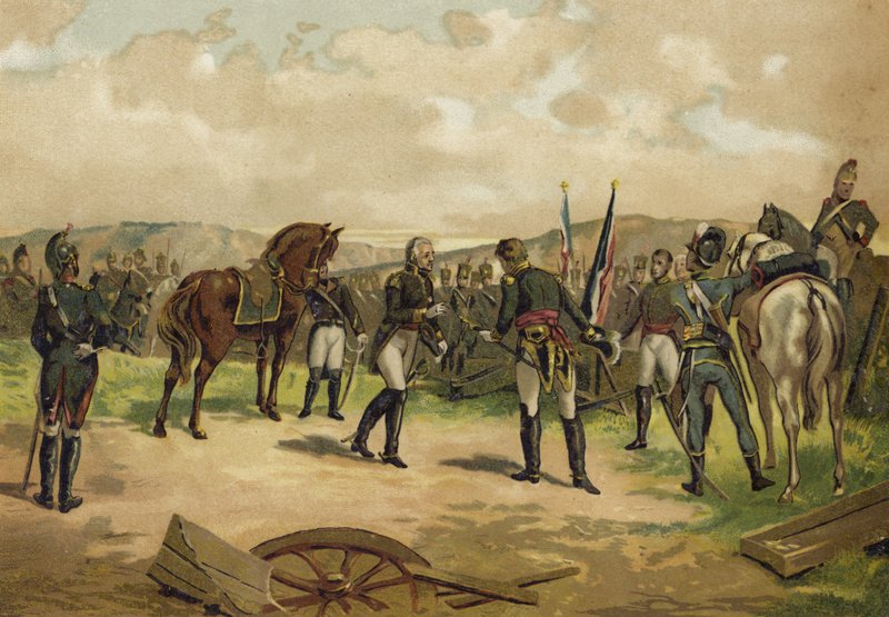General Duponts kapitulation, slaget vid Bailen, Spanien, 1808 av Spanish School