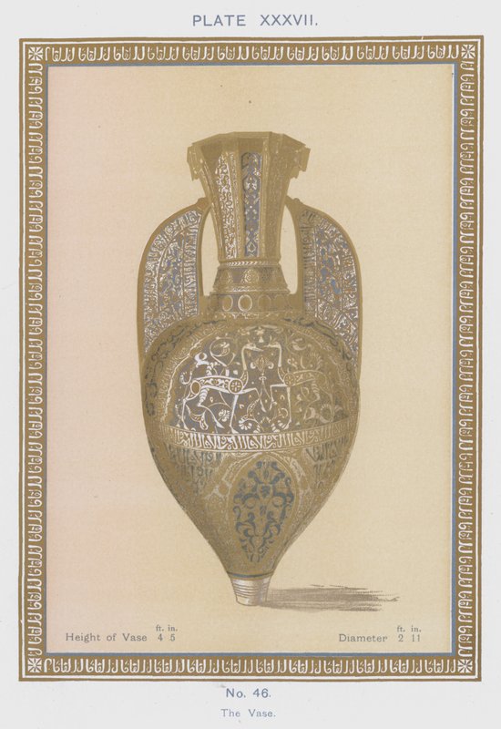 Vasen (färg litho) av Spanish School