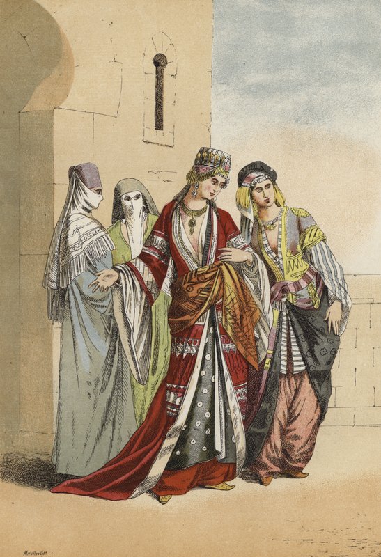 Turkisk sultan och prinsessa med sina slavar, medeltiden av Spanish School