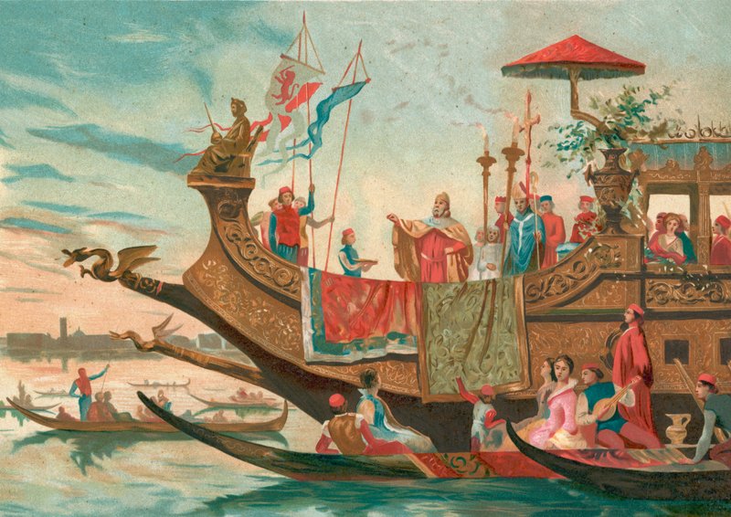 Bröllop av Venedig och Adriatiska havet av Spanish School