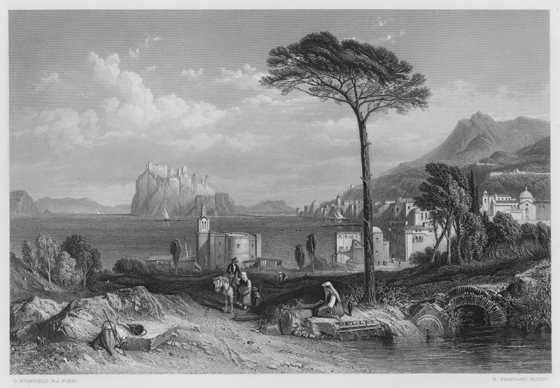 Ischia, från bilden i Kungliga Samlingen av Stanfield