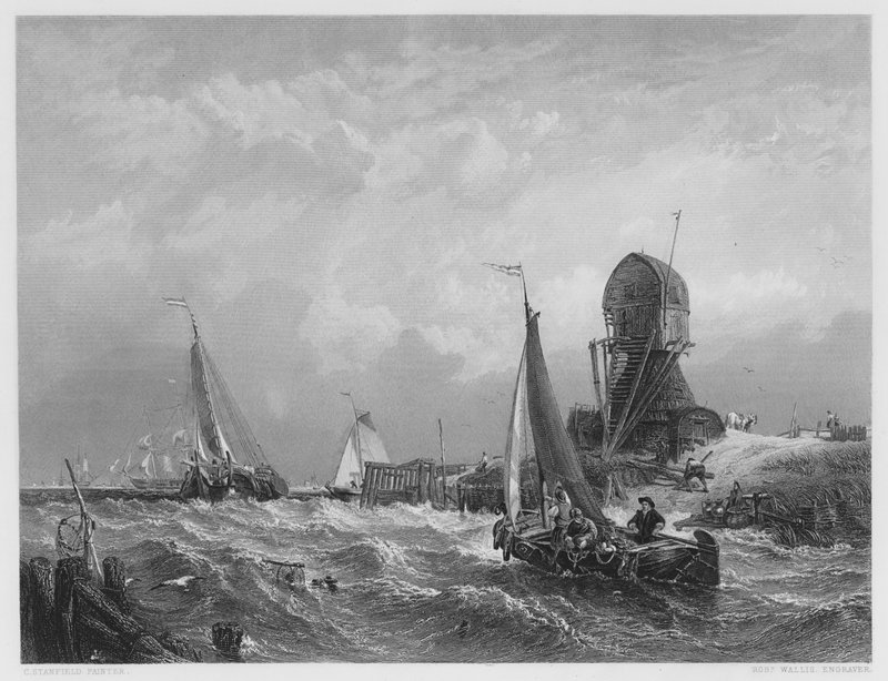 The Scheldt, Texel Island, från bilden i Vernon Gallery av Stanfield