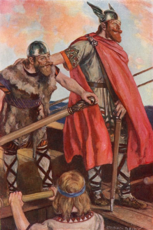 Erik den röde seglar mot Grönland av Stephen Reid