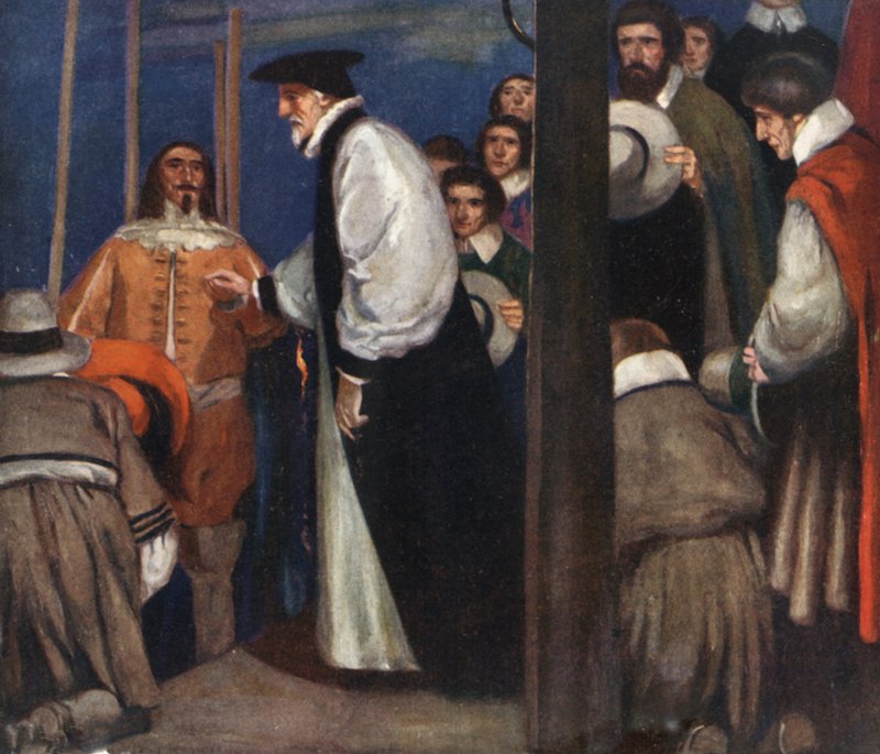 Laud Gå in i pråmen vid Lambeth för att gå till tornet (färg litho) av Stephen Reid