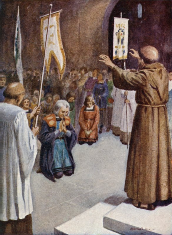 Columbus och hans besättning bekänner och tar nattvarden innan de seglar av Stewart Orr