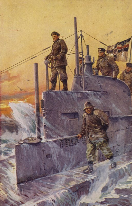 Tysk U-båt, första världskriget, 1917. av Stoewer Willy