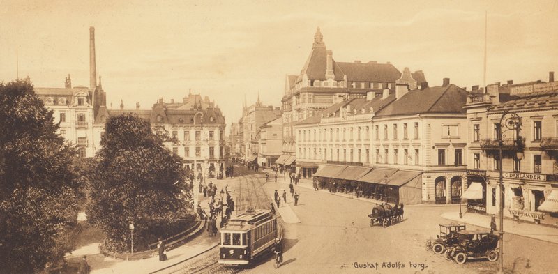 Malmo: Gustaf Adolfs torg (b/w photo) av Swedish Photographer