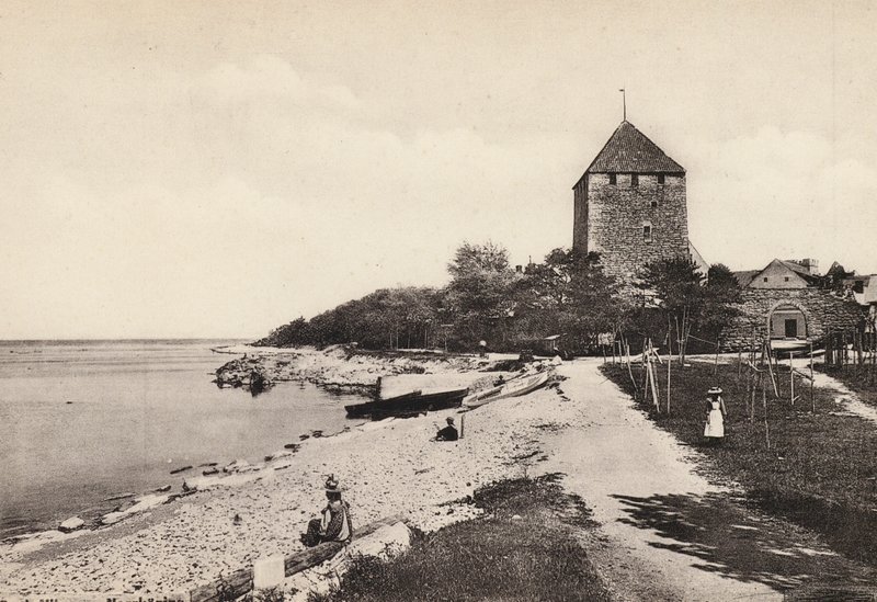 Sverige / Sweden: Gotland, Wisby, Kruttornet (b/w photo) av Swedish Photographer