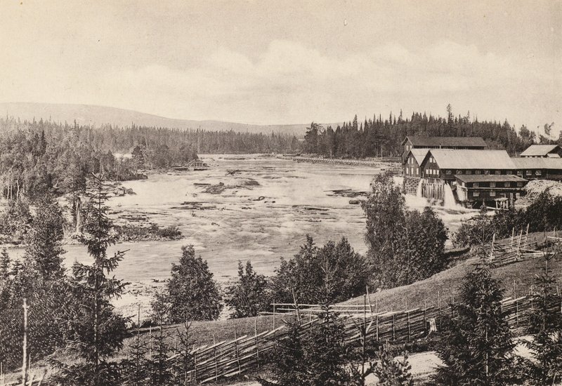 Sverige / Sweden: Jamtland, Eggforsen (b/w photo) av Swedish Photographer