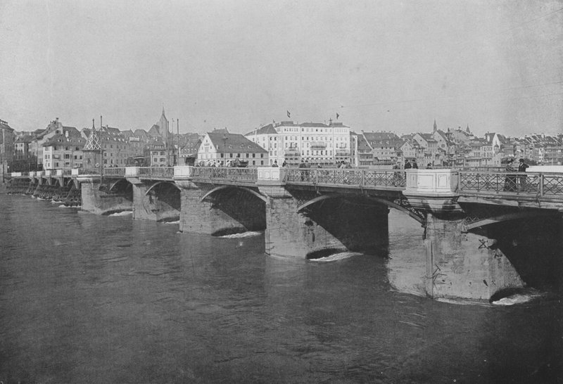 Basel, Gamla Rhenbron (s/v foto) av Swiss Photographer