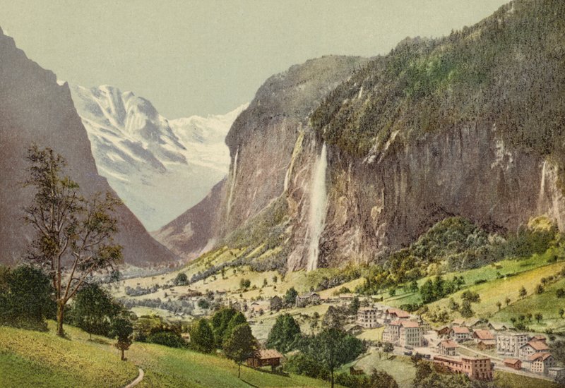 Bernese Oberland: Lauterbrunnen (färgad bild) av Swiss Photographer