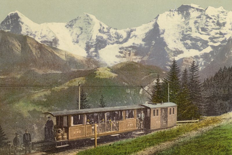 Berner Oberland: Murrenbahn (färgad bild) av Swiss Photographer