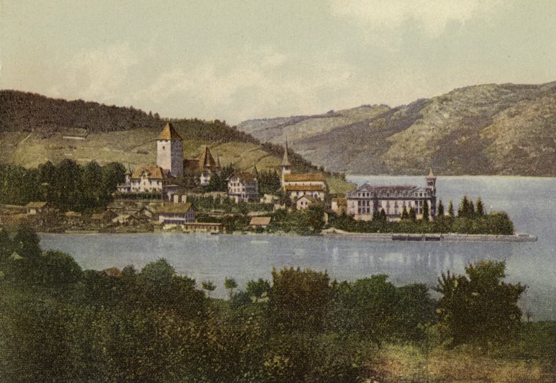 Bernese Oberland: Spiez (färgat foto) av Swiss Photographer
