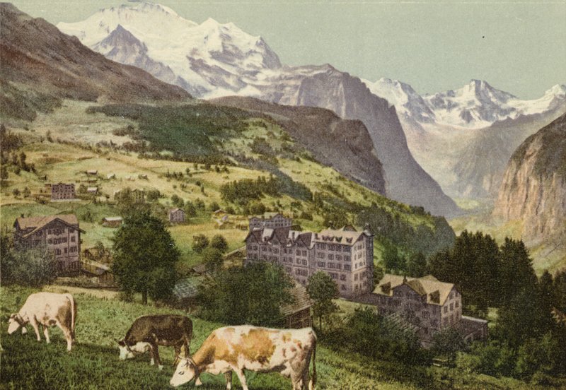 Bernese Oberland: Wengen (färgad bild) av Swiss Photographer