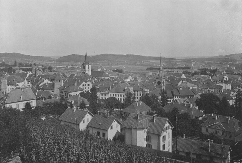 Biel, allmän utsikt (s/v foto) av Swiss Photographer