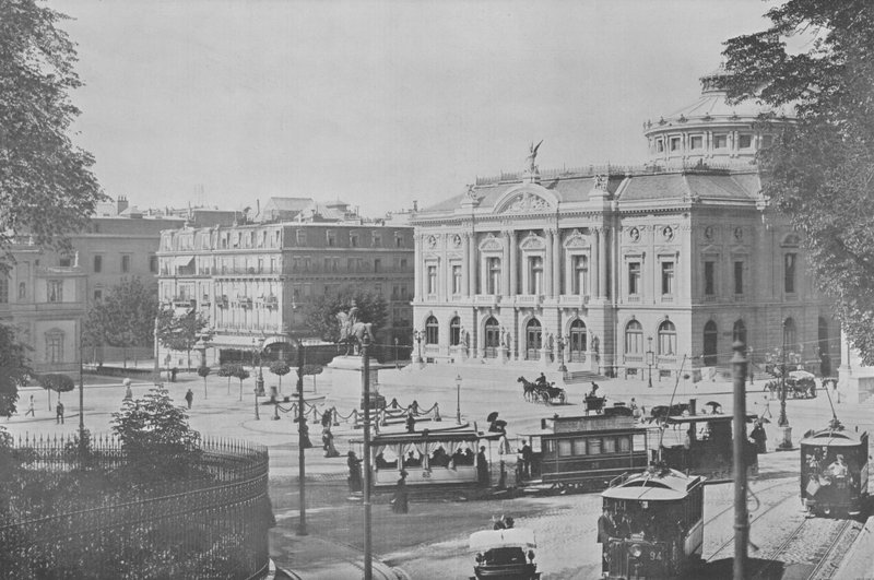 Genève, Place Neuve och teatern (s/v foto) av Swiss Photographer