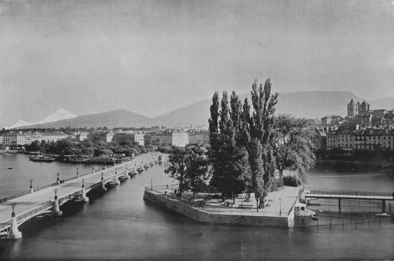 Genève, allmän utsikt (s/v foto) av Swiss Photographer