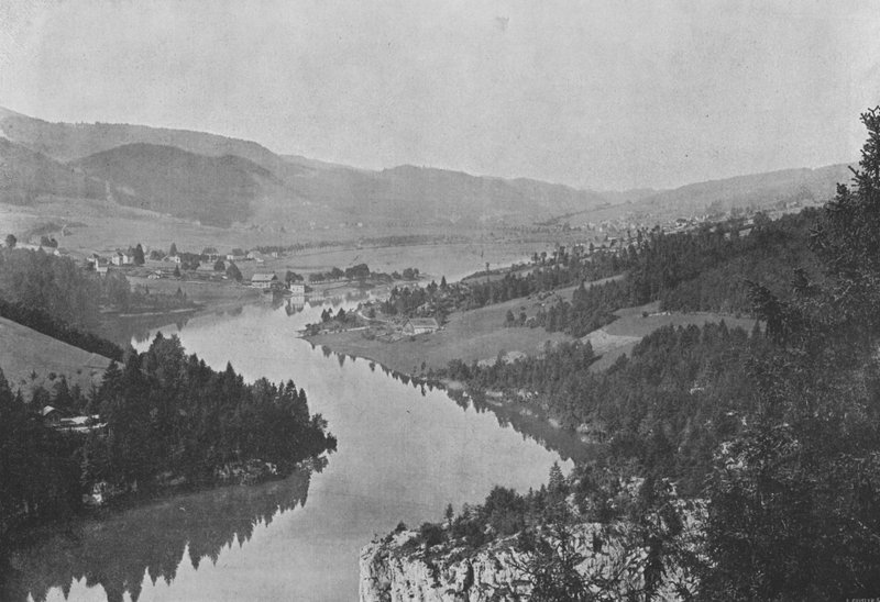 Doubs Basin vid Les Brenets (s/v foto) av Swiss Photographer